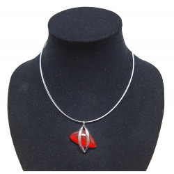 necklace cats eye red