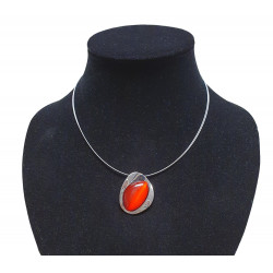 necklace cats eye red