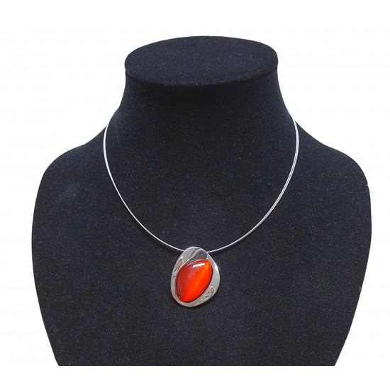 necklace cats eye red