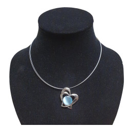 necklace cats eye blue
