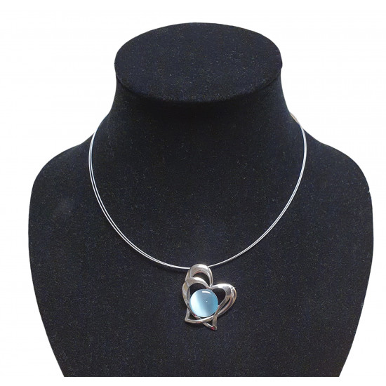 necklace cats eye blue