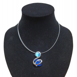necklace cats eye blue