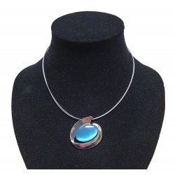 necklace cats eye blue