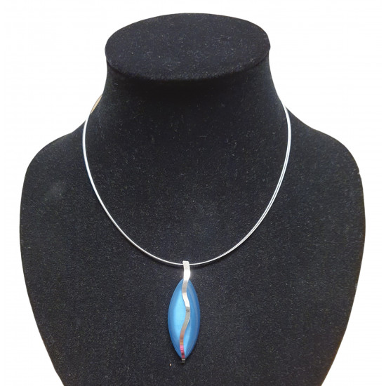 necklace cats eye blue