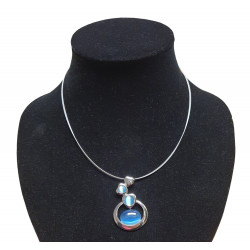 necklace cats eye blue