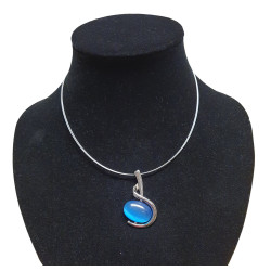 necklace cats eye blue