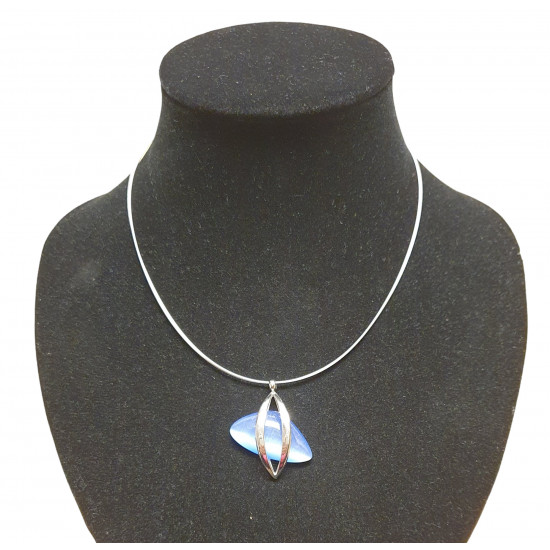 necklace cats eye blue