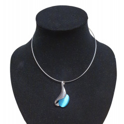 necklace cats eye blue