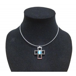necklace cats eye blue