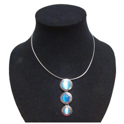 necklace cats eye blue