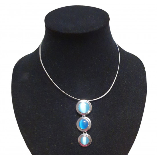necklace cats eye blue