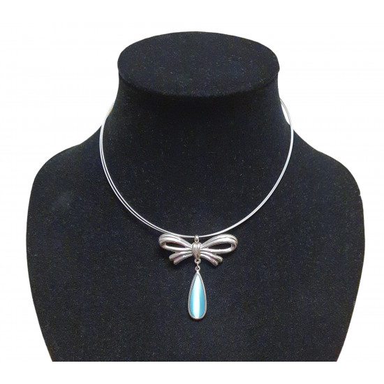 necklace cats eye blue