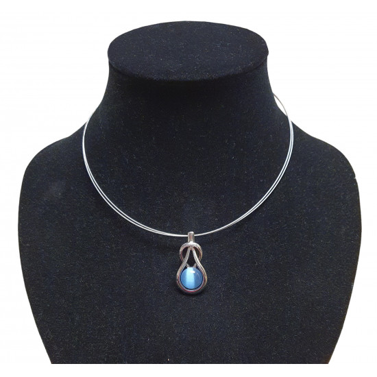 necklace cats eye blue