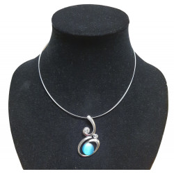 necklace cats eye blue