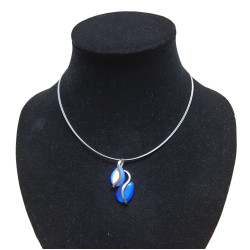 necklace cats eye blue