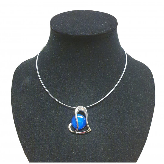 necklace cats eye blue