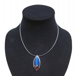 necklace cats eye blue
