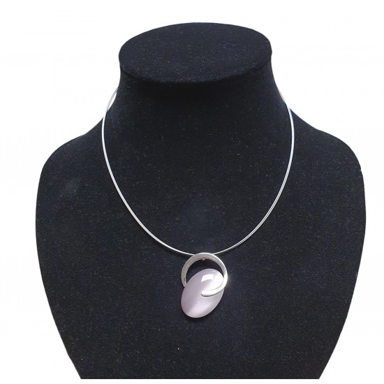 necklace cats eye purple