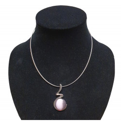 necklace cats eye purple