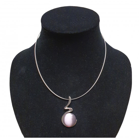 necklace cats eye purple