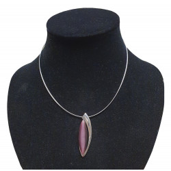 necklace cats eye purple