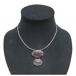 necklace cats eye purple