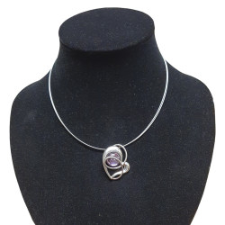 necklace cats eye purple