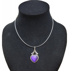 necklace cats eye purple