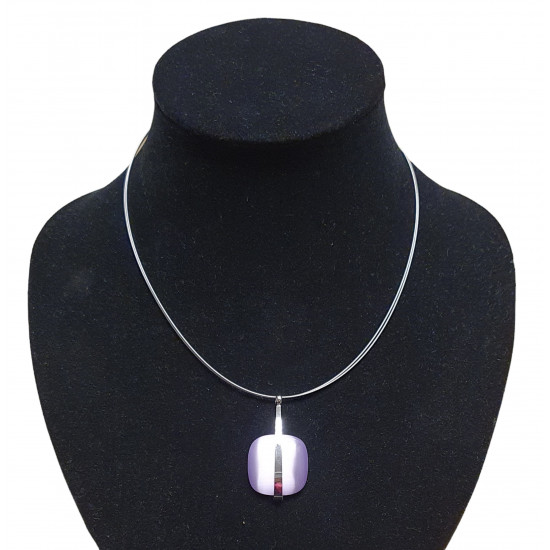 necklace cats eye purple