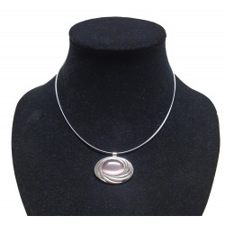 necklace cats eye purple