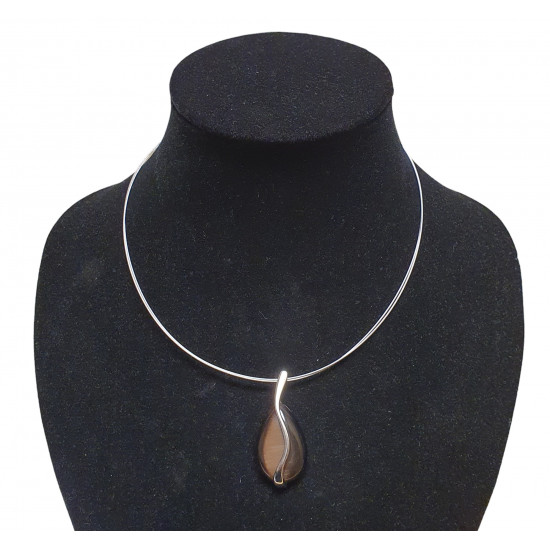 necklace cats eye brown