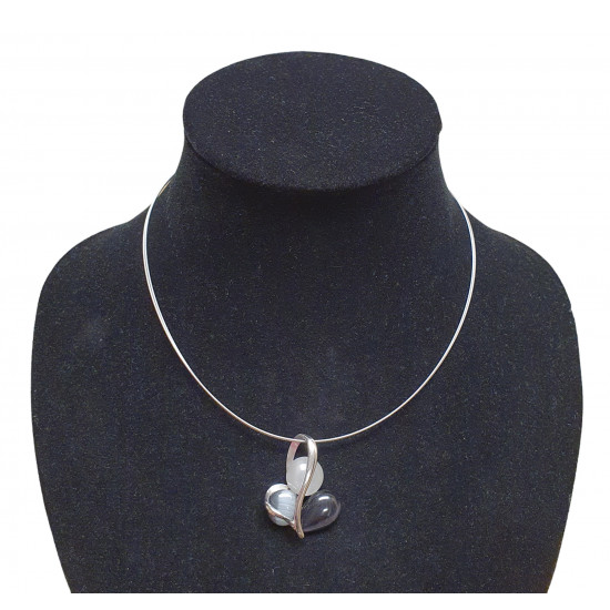 necklace cats eye black