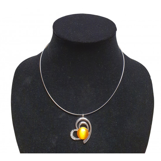 necklace cats eye orange