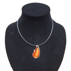 necklace cats eye orange