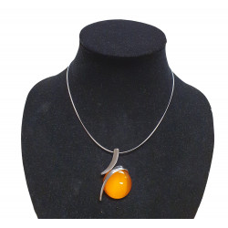 necklace cats eye orange