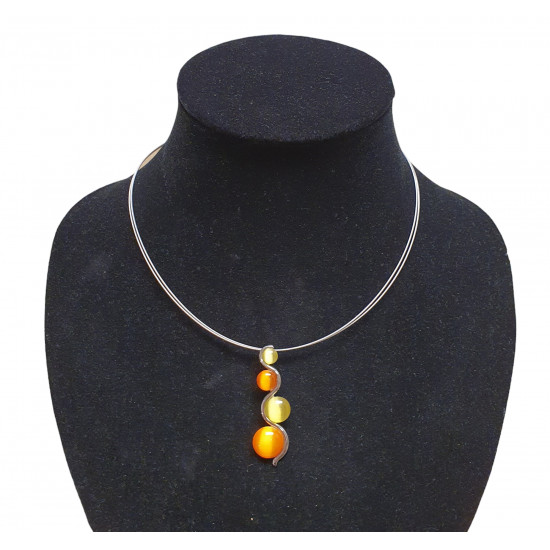 necklace cats eye orange