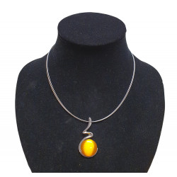 necklace cats eye orange