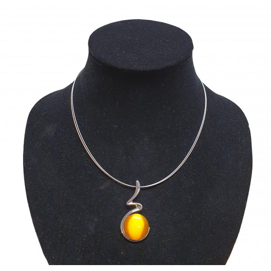 necklace cats eye orange