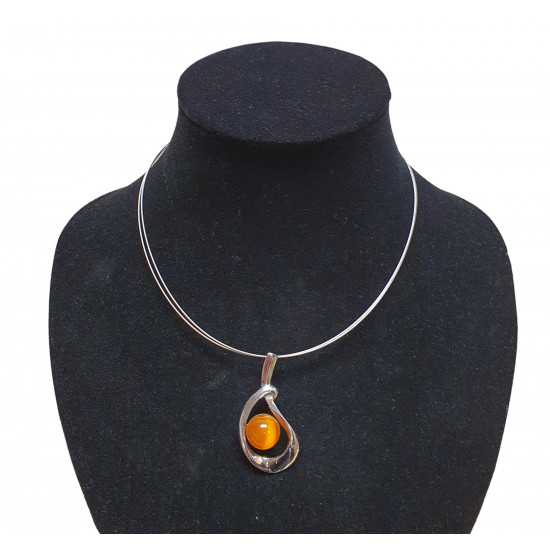 necklace cats eye orange