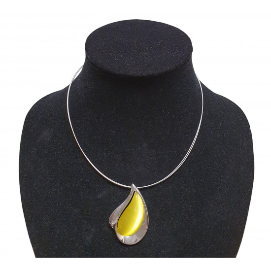 necklace cats eye yellow