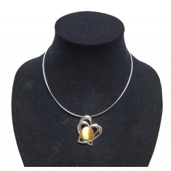 necklace cats eye yellow