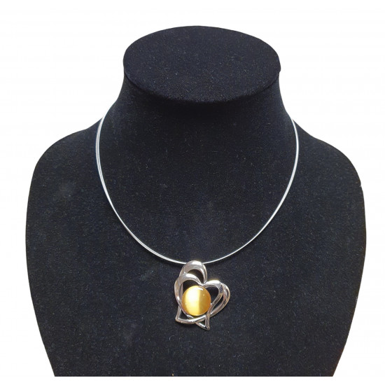 necklace cats eye yellow