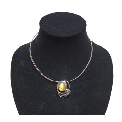 necklace cats eye yellow