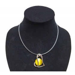 necklace cats eye yellow