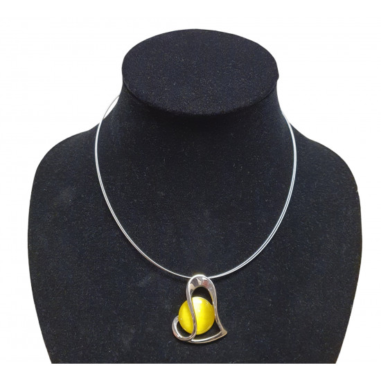 necklace cats eye yellow