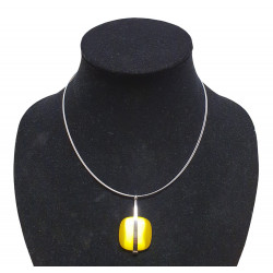 necklace cats eye yellow