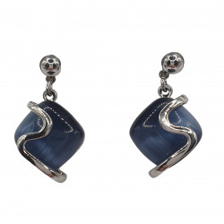 gray cat eye earrings