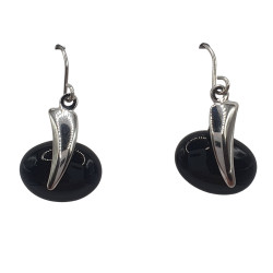 black cat eye earrings