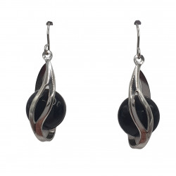 black cat eye earrings
