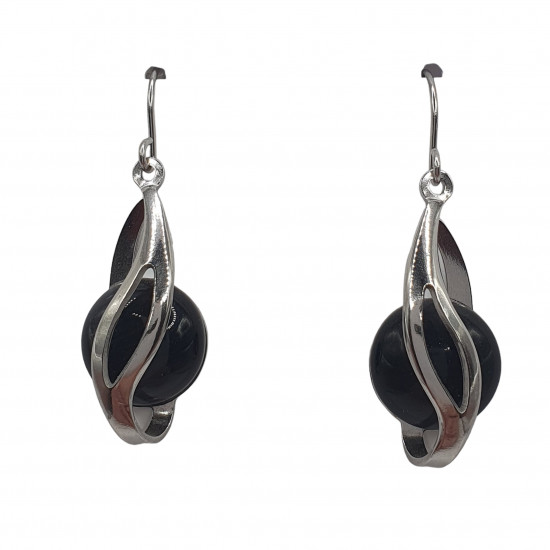 black cat eye earrings
